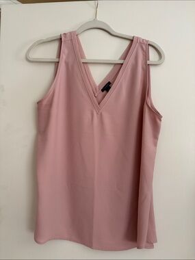 Ann Taylor Dusty Rose V-Neck Sleeveless Blouse